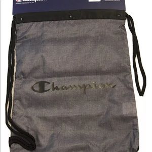 New Champion Double Up Carrysack Gym Drawstring Bag Black